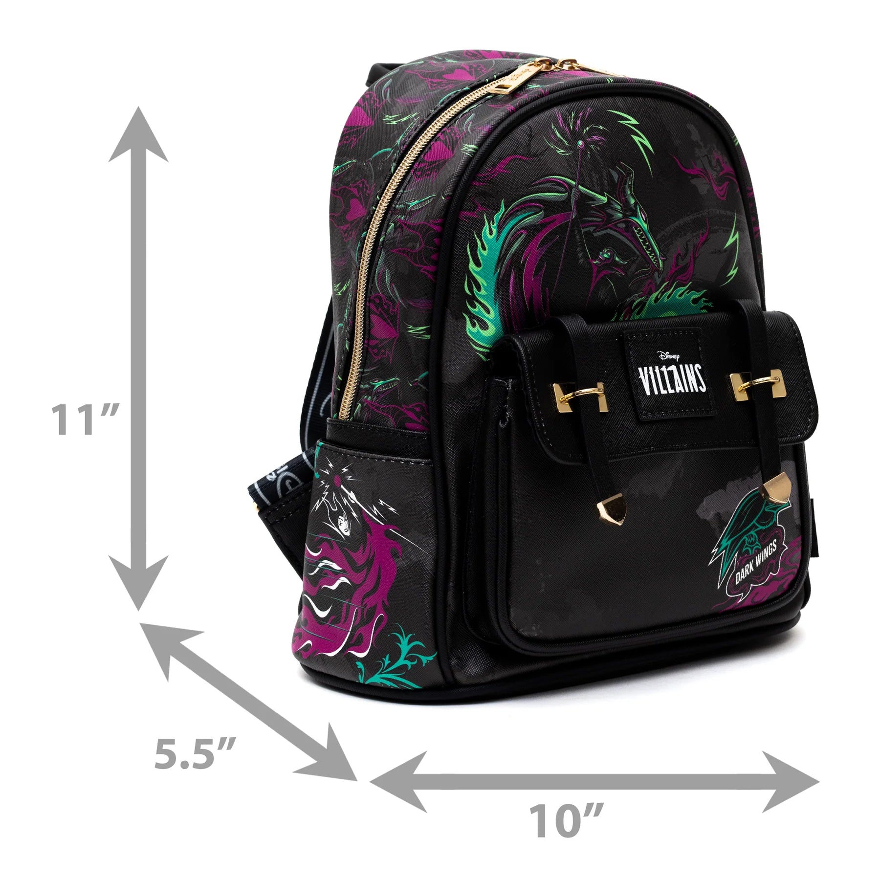 Disney Villains Maleficent 11 inch Vegan Leather Mini Backpack