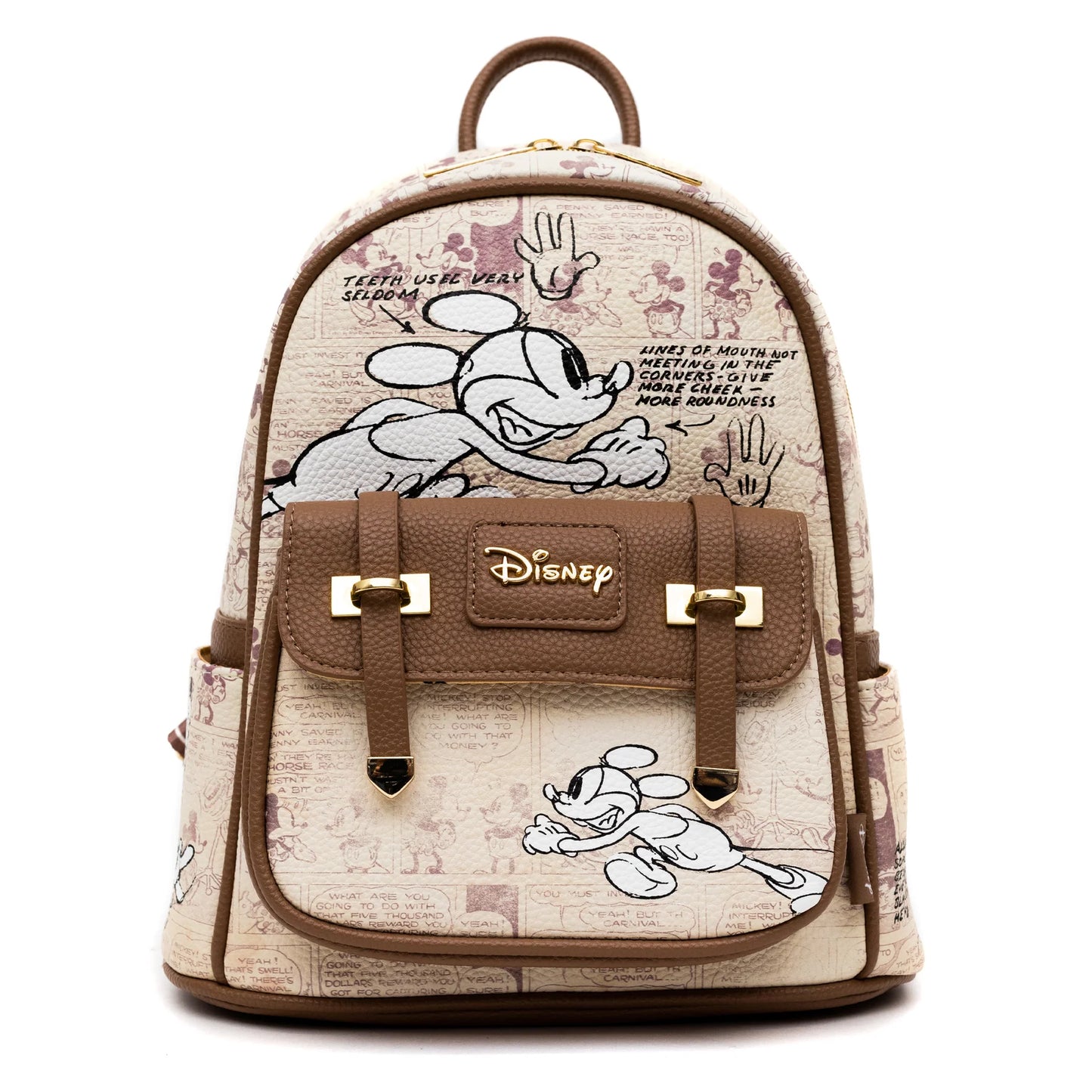 Disney Women's Minnie Mouse Pattern Mini Backpack, Black - Walmart.com