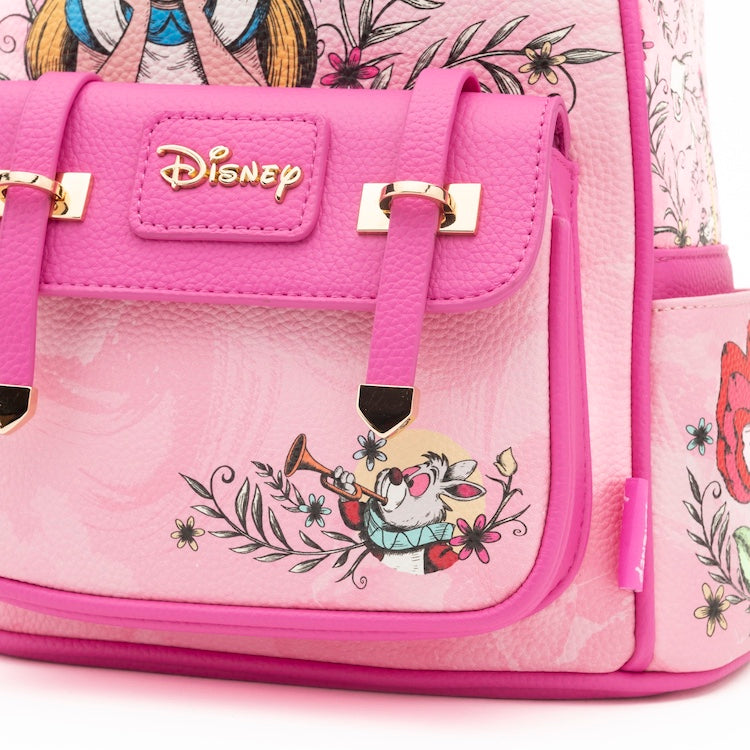 Alice in Wonderland WondaPop 11" Vegan Leather Fashion Mini Backpack
