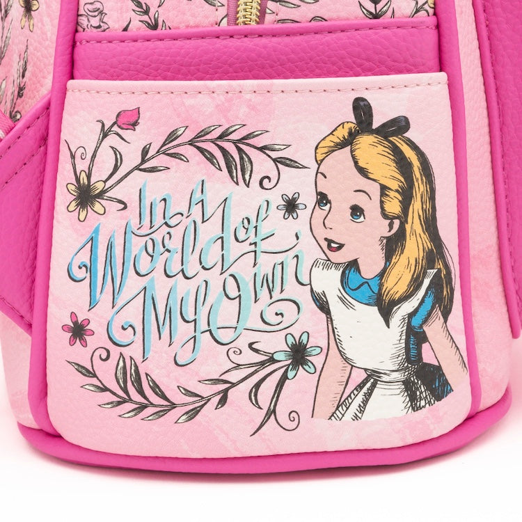 Alice in Wonderland WondaPop 11" Vegan Leather Fashion Mini Backpack