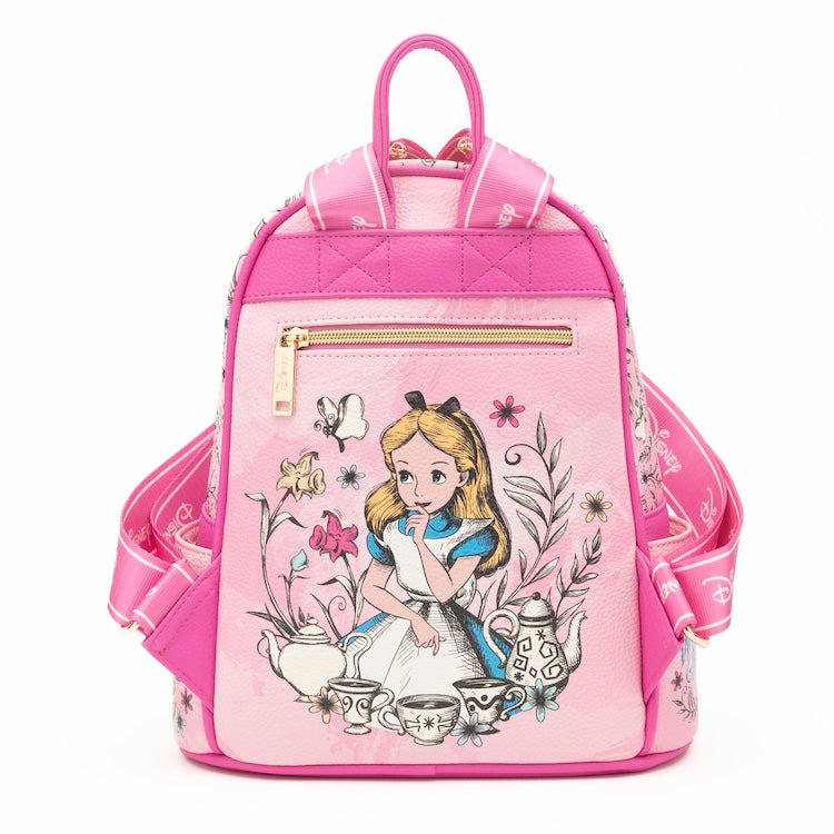 Alice in Wonderland WondaPop 11" Vegan Leather Fashion Mini Backpack