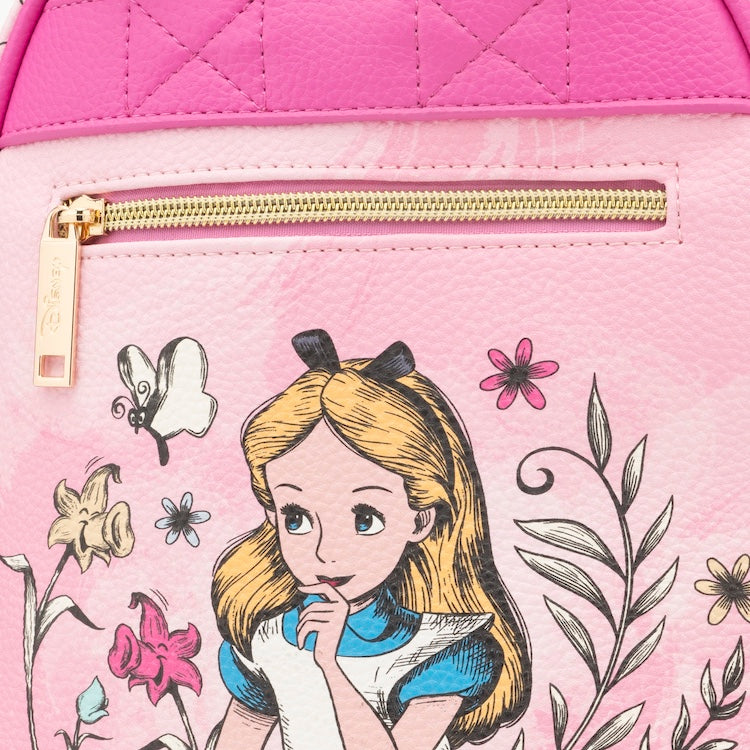 Alice in Wonderland WondaPop 11" Vegan Leather Fashion Mini Backpack