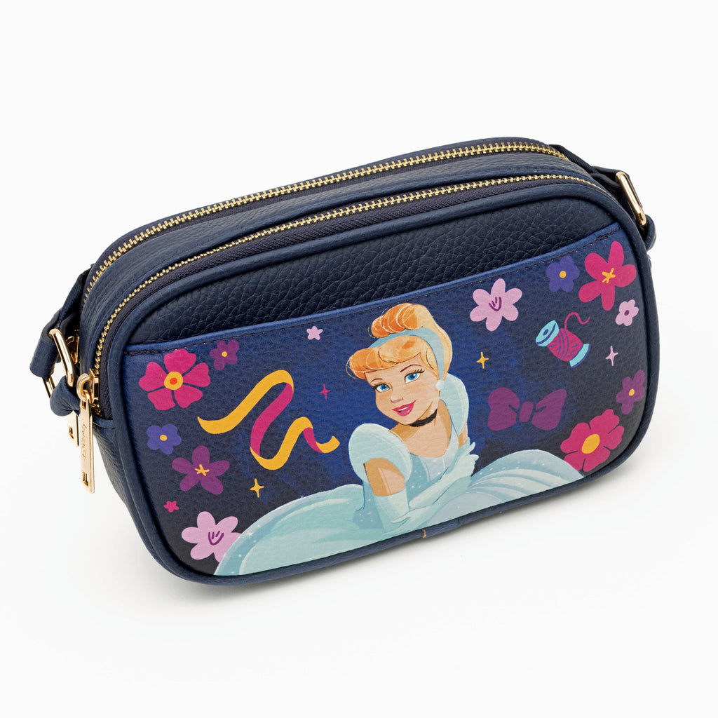WondaPop Cinderella Double Zipper Crossbody/Shoulder Bag