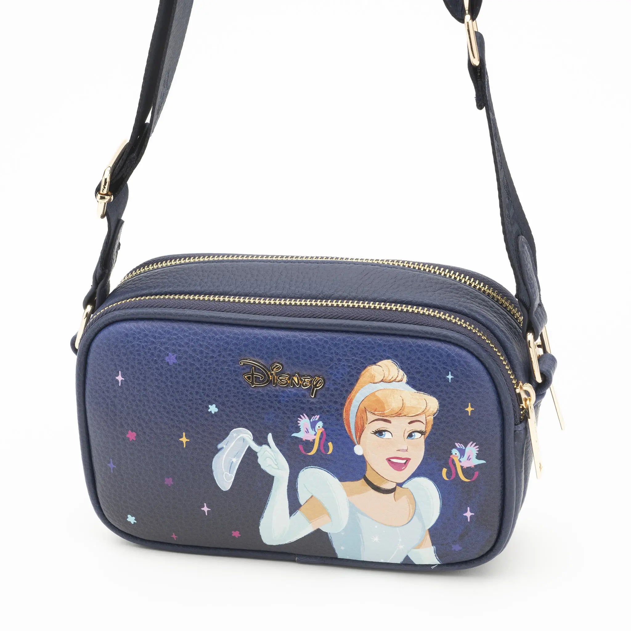 Wondapop Cinderella Double Zipper Crossbody Shoulder Bag