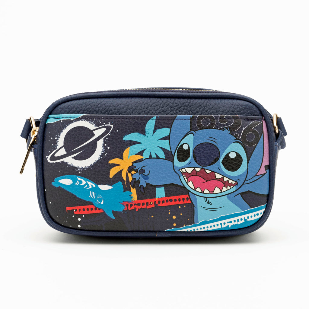 WondaPop Stitch Double Zipper Crossbody/Shoulder Bag