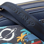 WondaPop Stitch Double Zipper Crossbody/Shoulder Bag