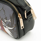WondaPop Jack and Sally Double Zipper Crossbody/Shoulder Bag