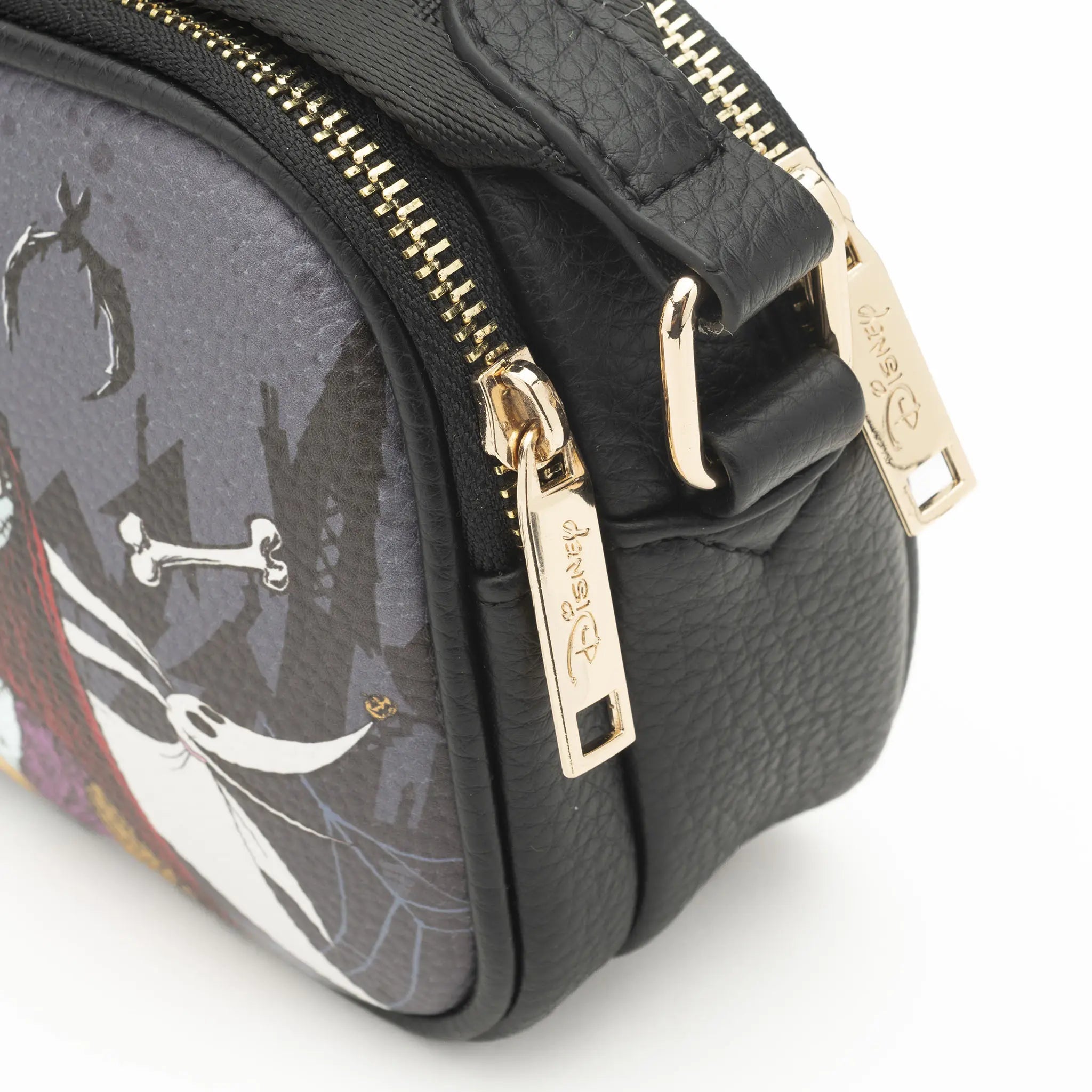 WondaPop Jack and Sally Double Zipper Crossbody/Shoulder Bag