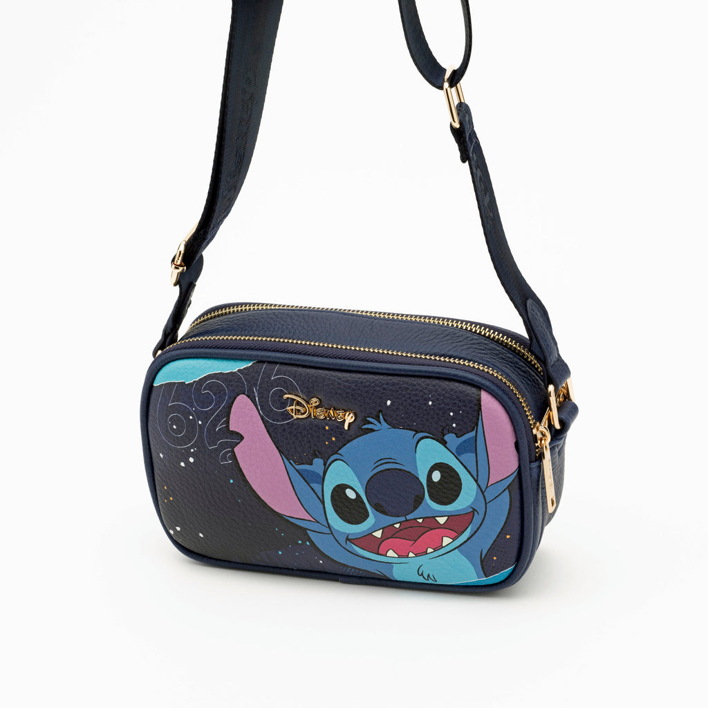 WondaPop Stitch Double Zipper Crossbody/Shoulder Bag