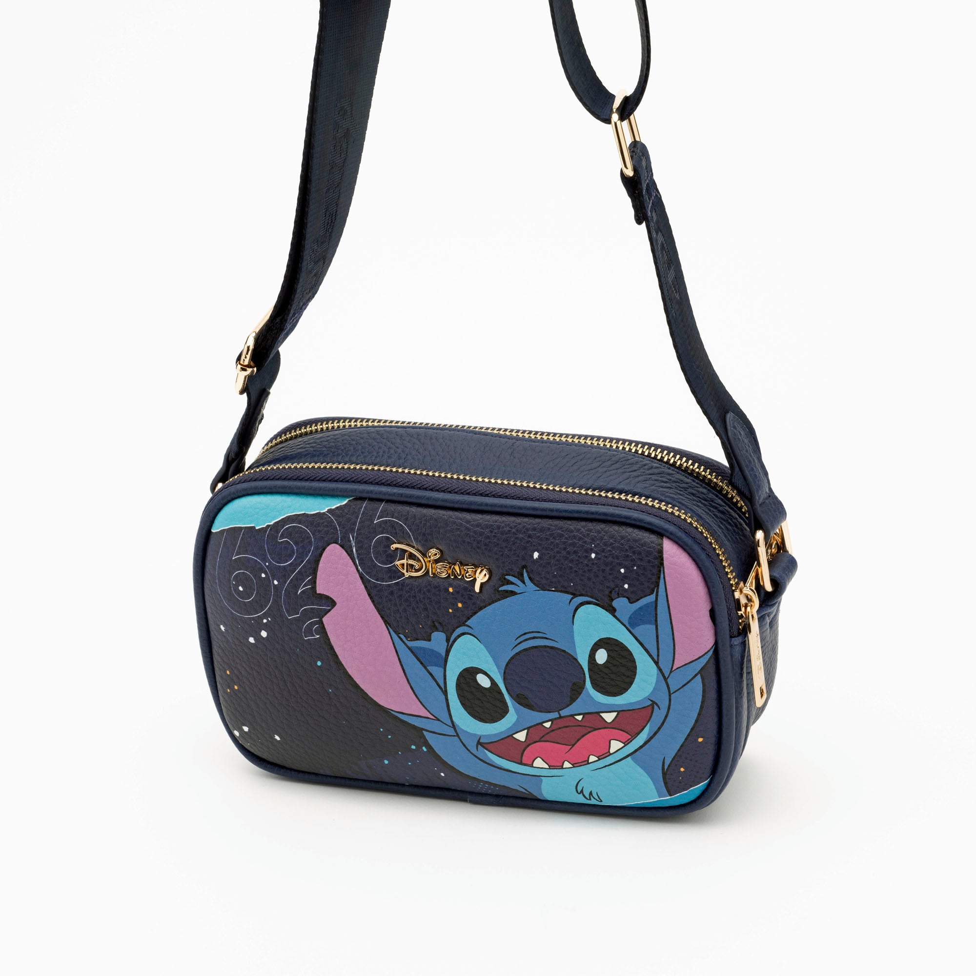WondaPop Stitch Double Zipper Crossbody/Shoulder Bag