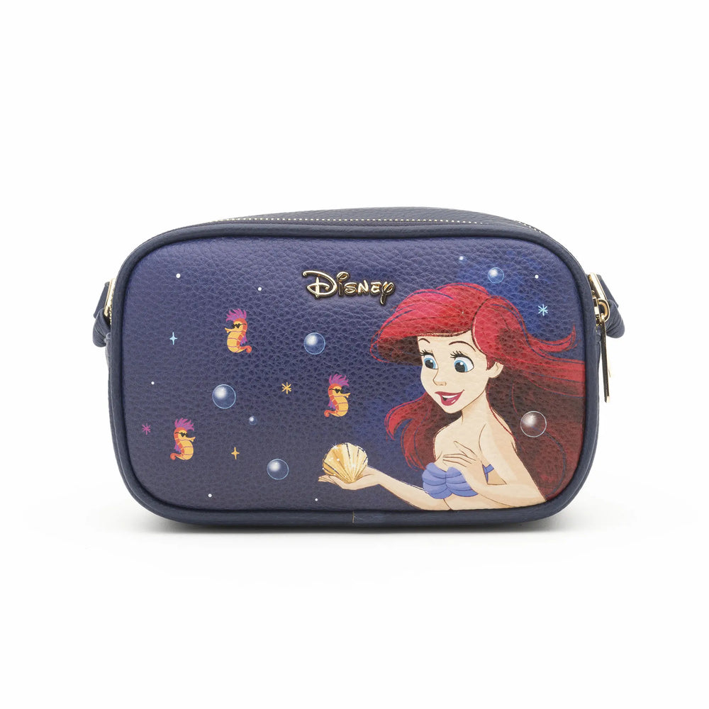 WondaPop Little Mermaid -- Ariel Double Zipper Crossbody/Shoulder Bag