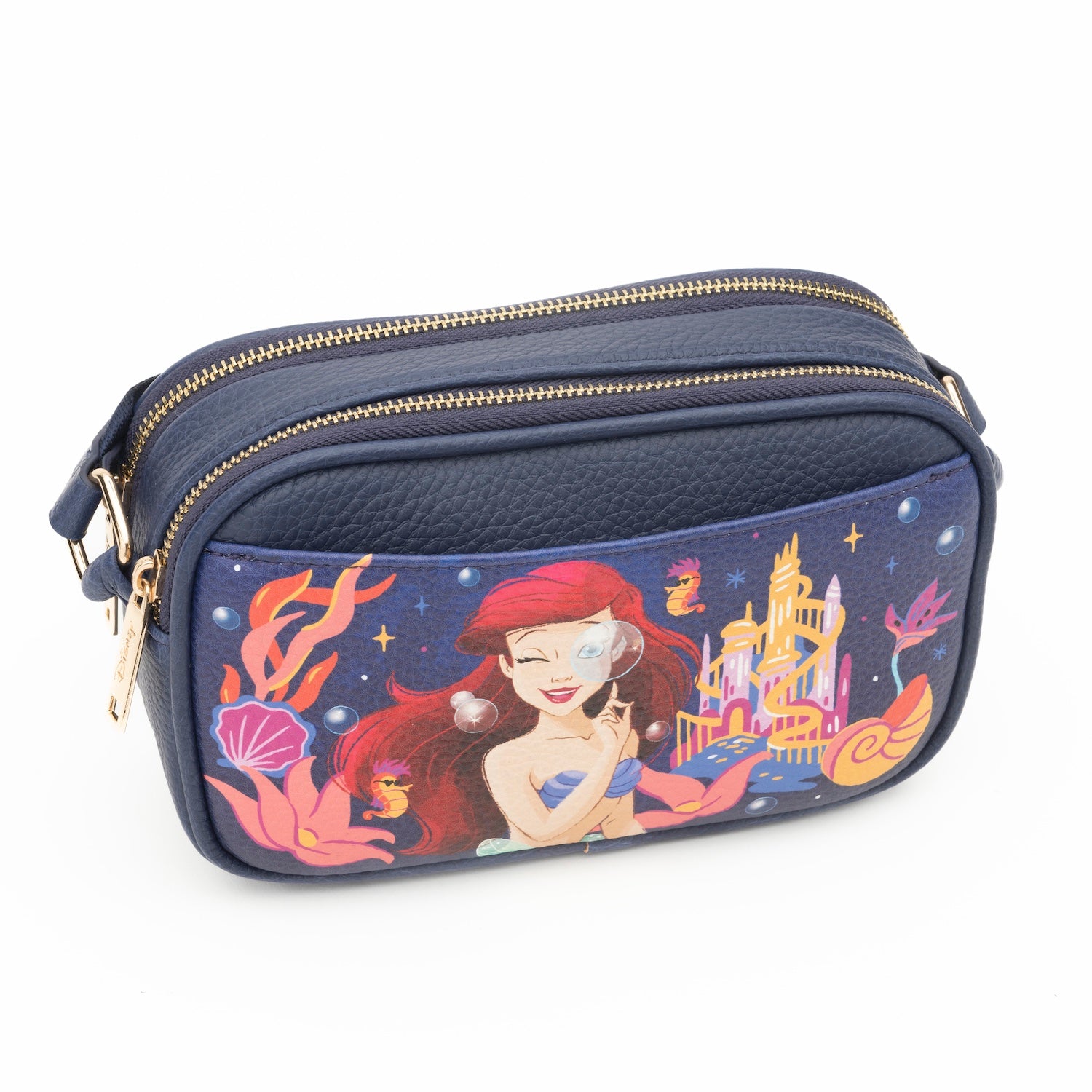 WondaPop Little Mermaid -- Ariel Double Zipper Crossbody/Shoulder Bag