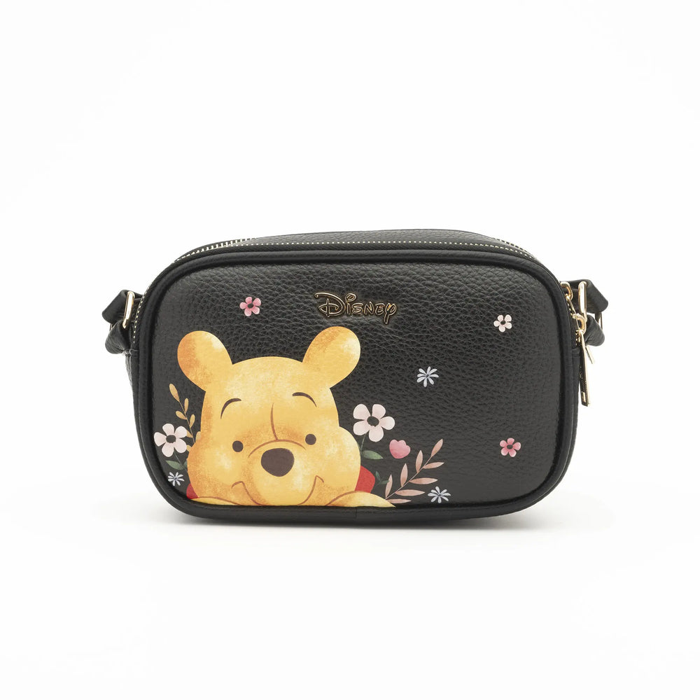 WondaPop Winnie the Pooh Double Zipper Crossbody/Shoulder Bag