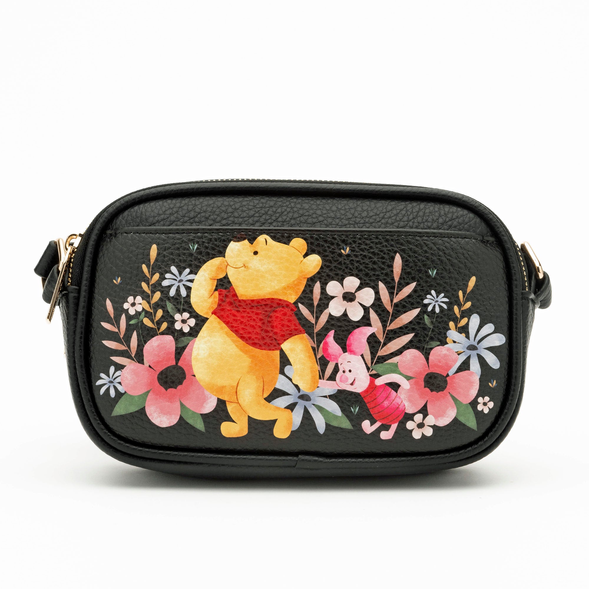 WondaPop Winnie the Pooh Double Zipper Crossbody/Shoulder Bag