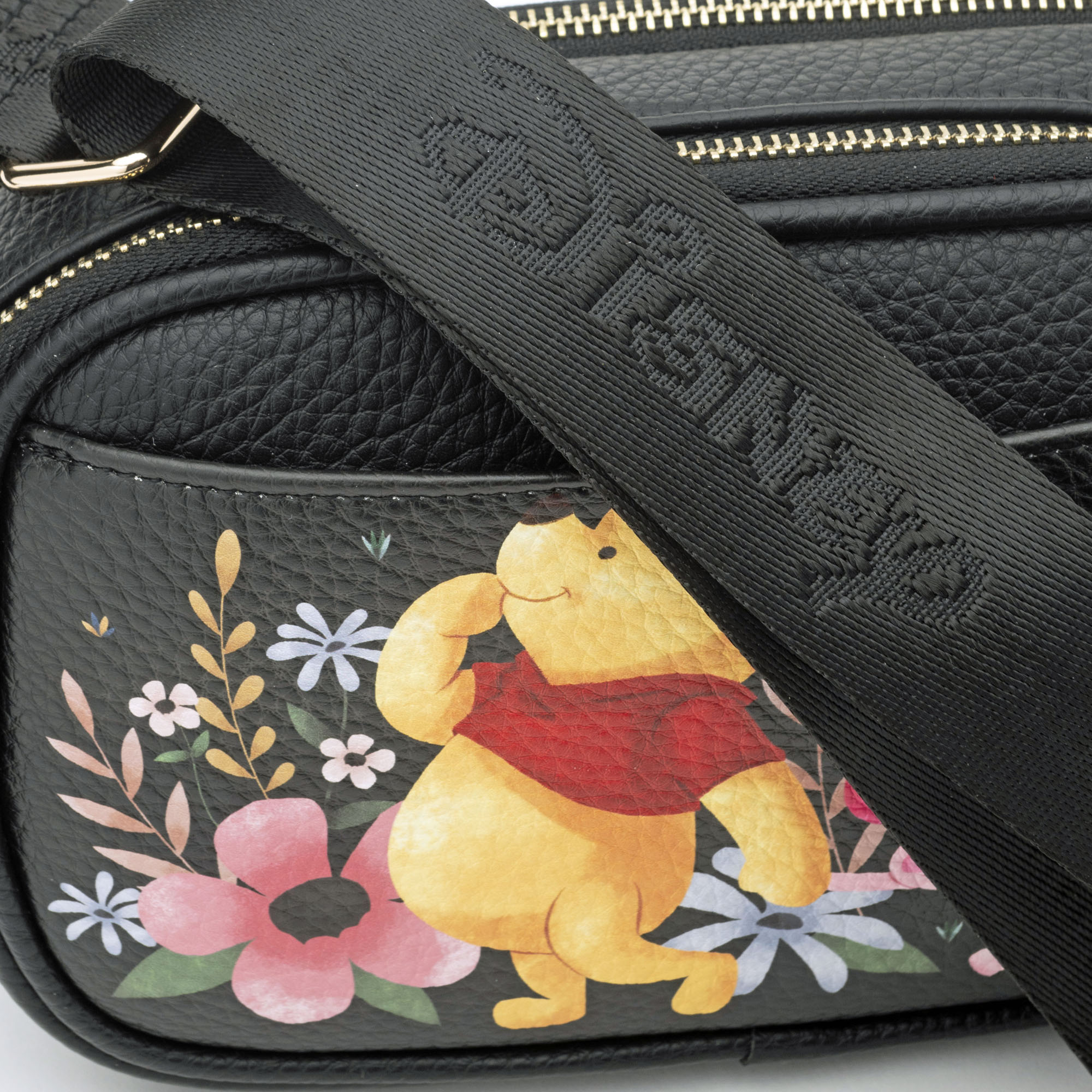 WondaPop Winnie the Pooh Double Zipper Crossbody/Shoulder Bag
