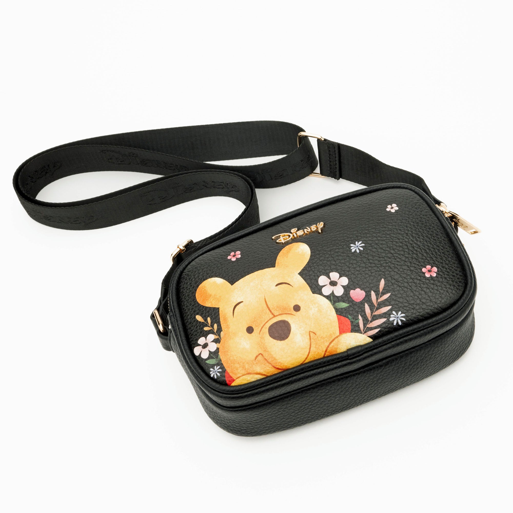 WondaPop Winnie the Pooh Double Zipper Crossbody/Shoulder Bag