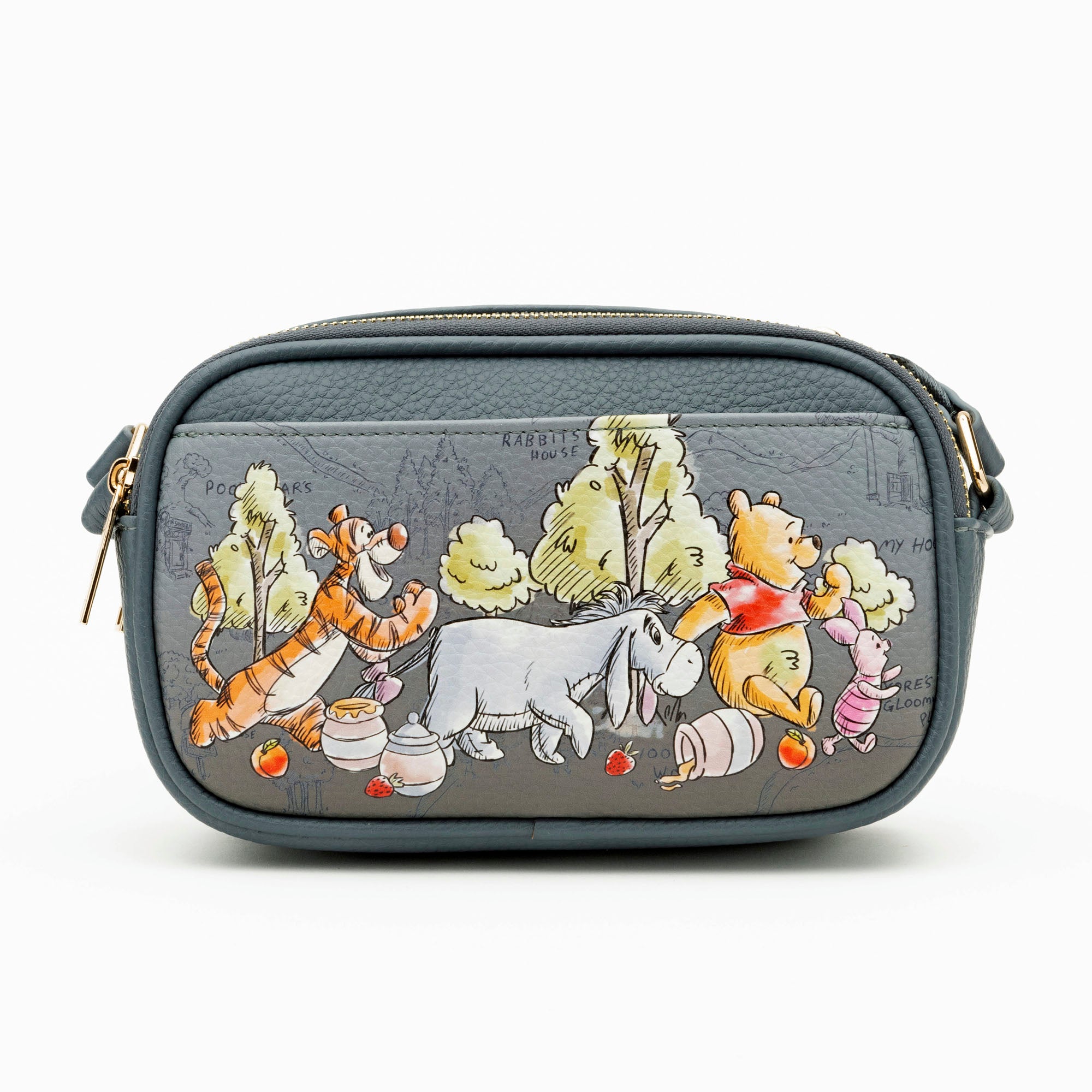 WondaPop Eeyore Double Zipper Crossbody/Shoulder Bag