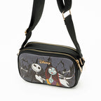WondaPop Jack and Sally Double Zipper Crossbody/Shoulder Bag