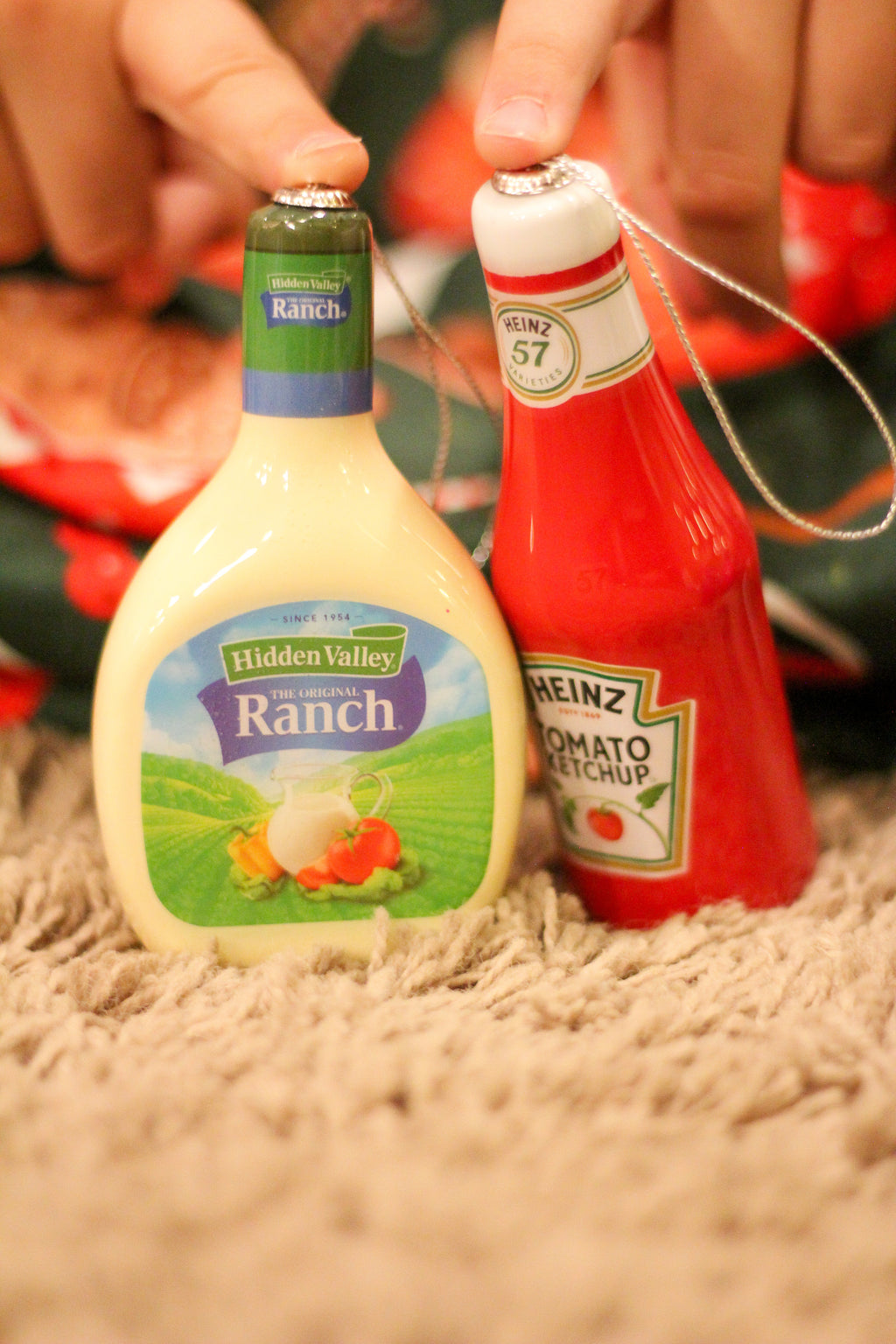 Heinz, Spam, and Hidden Valley Ranch Ornaments 3 pack