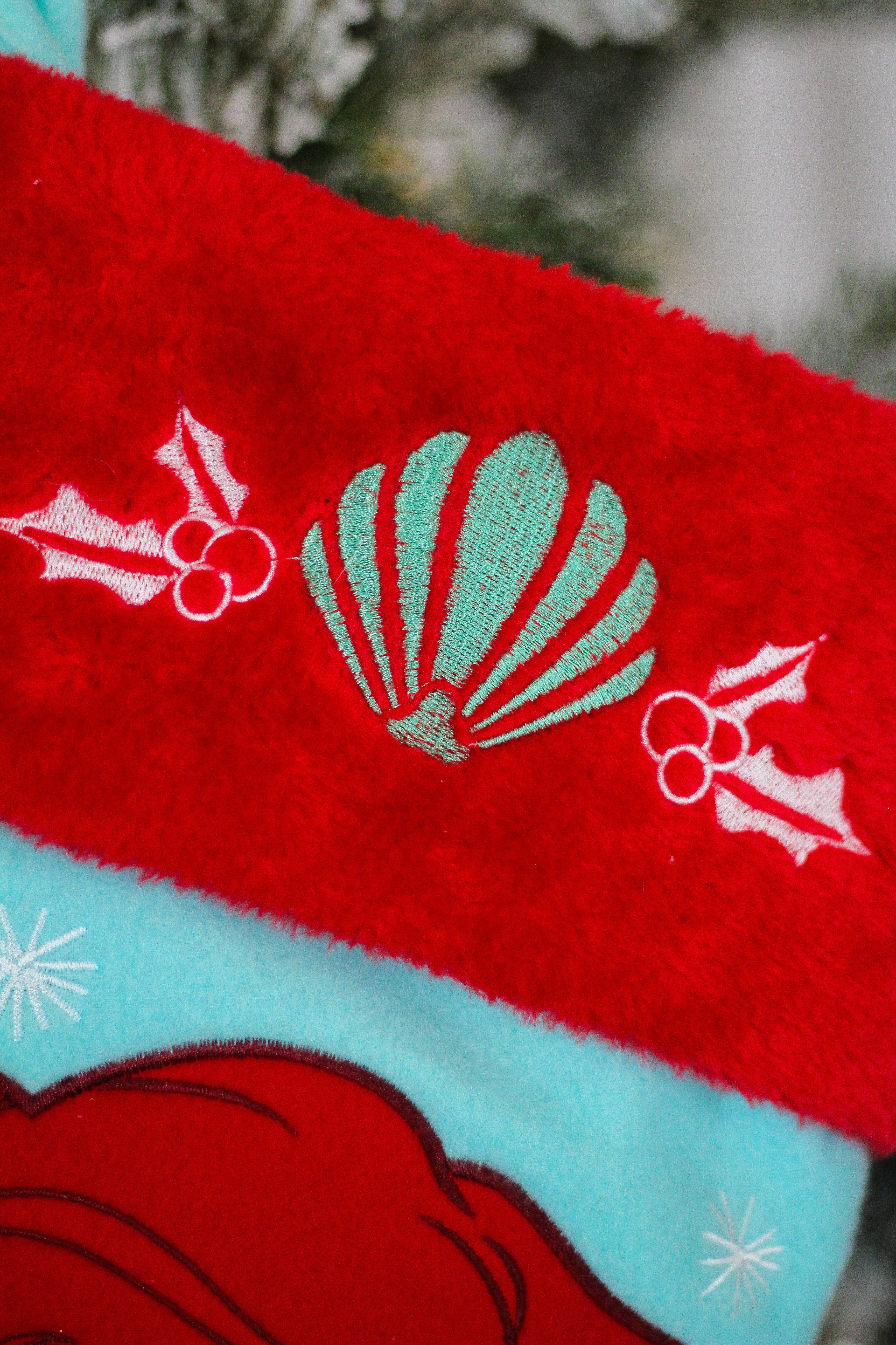 Princess Ariel Applique Christmas Stocking