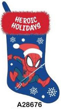 Spider-man among Snowflakes Embroidered Christmas Stocking