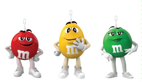 M&Ms Characters 3-pack Christmas Tree Ornament Set