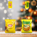 Lays Potato Chips and Funyuns 2-pack Christmas Tree Ornament Set