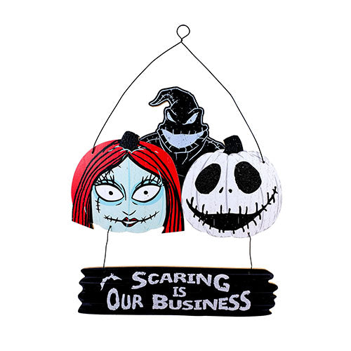 Disney The Nightmare Before Christmas MDF Hanging Sign "Scaring is our Business"