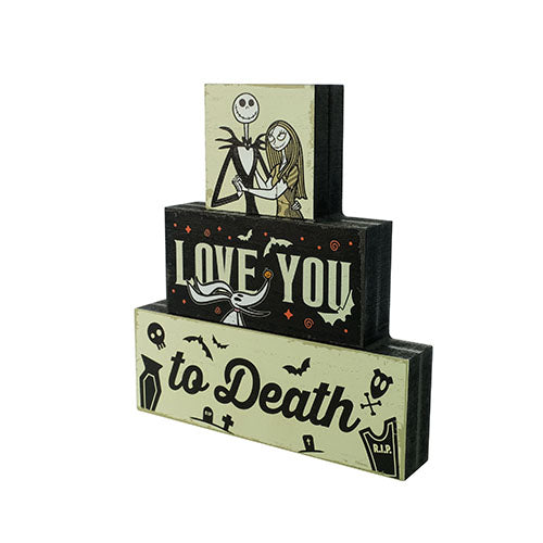 
                  
                    Disney The Nightmare Before Christmas "Love You to Death" wood block decor sign
                  
                