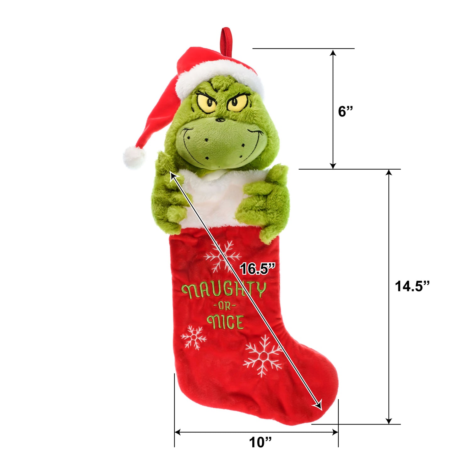 
                  
                    Dr Suess The Grinch who Stole Christmas 3D Plush Head Stocking
                  
                