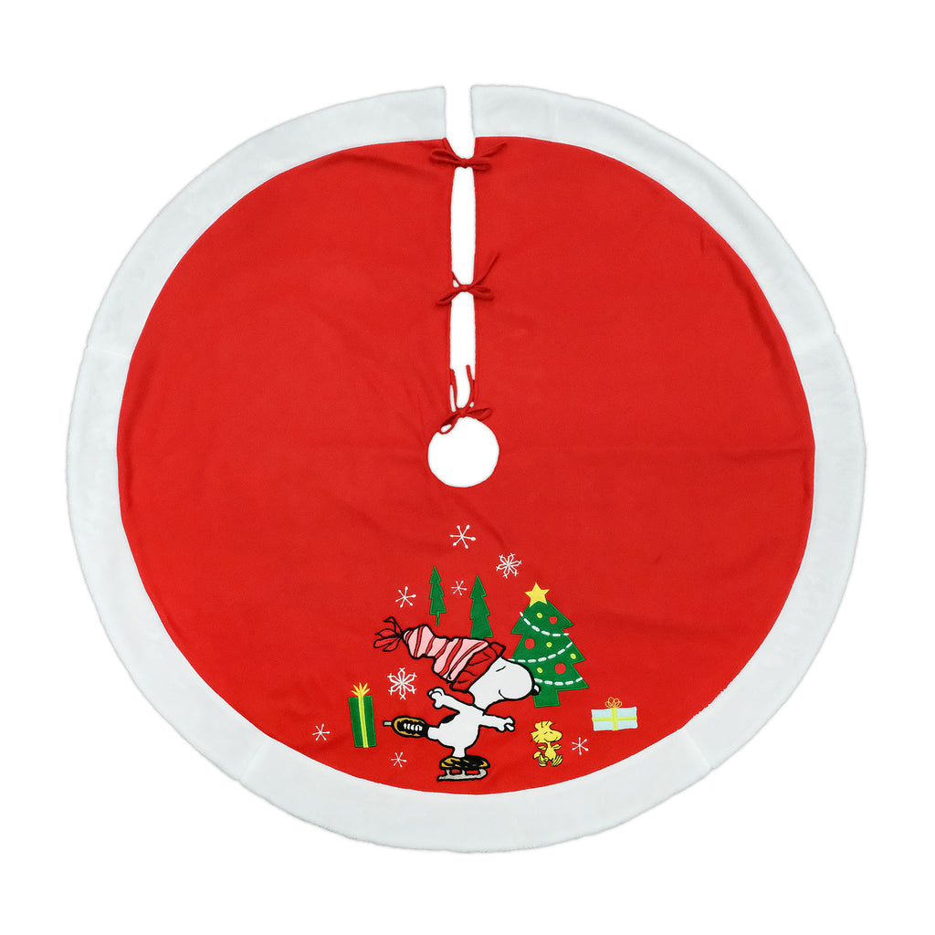 Peanuts 48" Embroidered Applique Tree Skirt