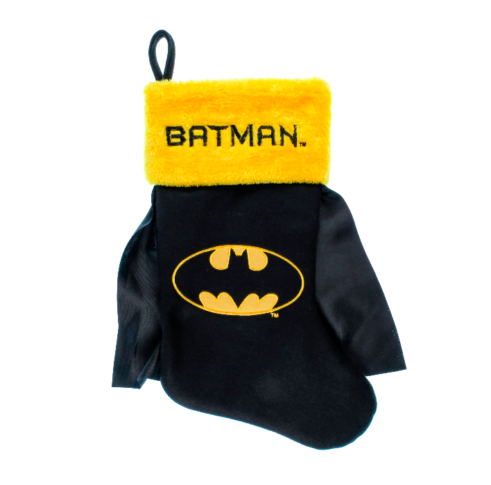 Batman Logo Applique Christmas Stocking