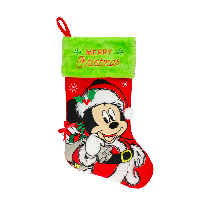 Mickey Mouse Appliqué Christmas Stocking