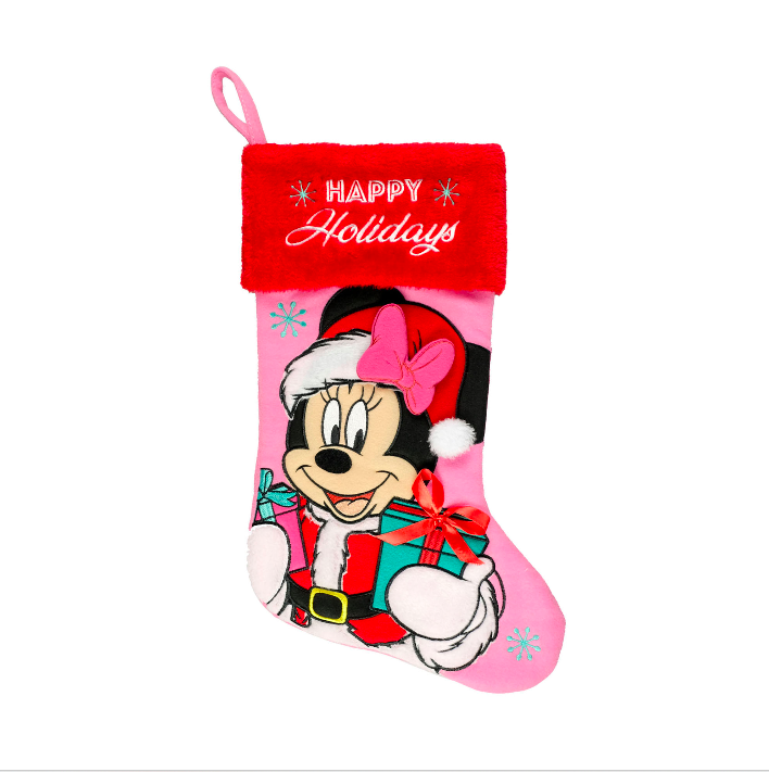 Minnie Mouse Applique Christmas Stocking