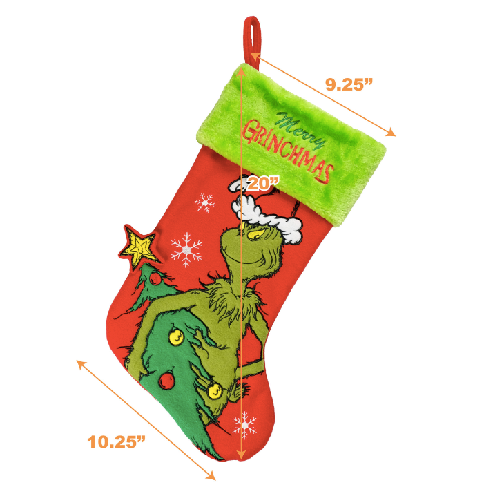 
                  
                    The Grinch 20" Appliqué Christmas Stocking
                  
                