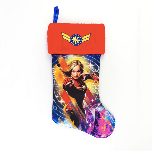 Captain Marvel Satin Christmas Stocking
