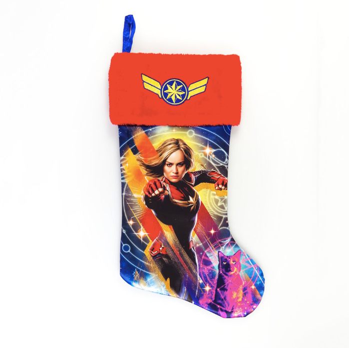 Captain Marvel Satin Christmas Stocking