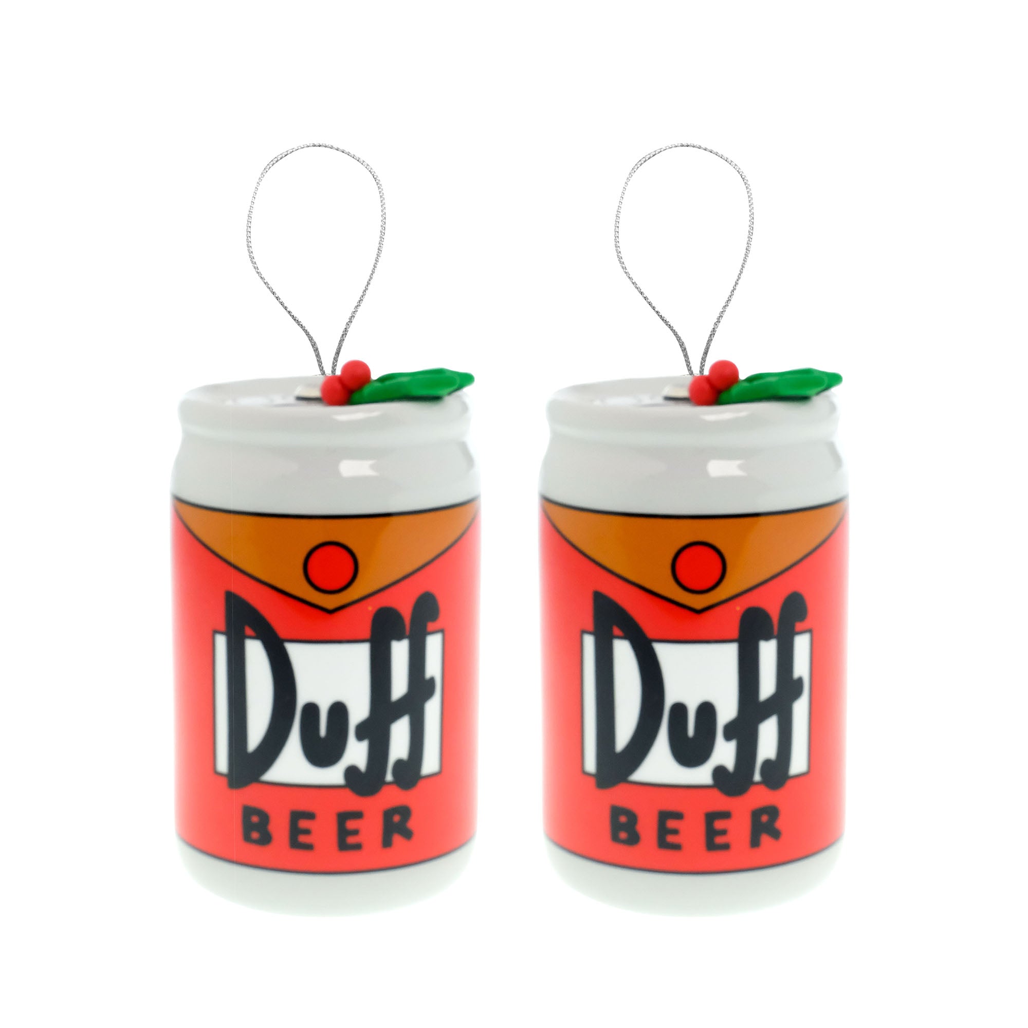 The Simpsons Duff Beer Ornaments 2 pack