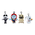 Disney The Nightmare Before Christmas 4-pack of 6 inch Plush Clips featuring Jack, Sally, Oogie Boogie and Zero
