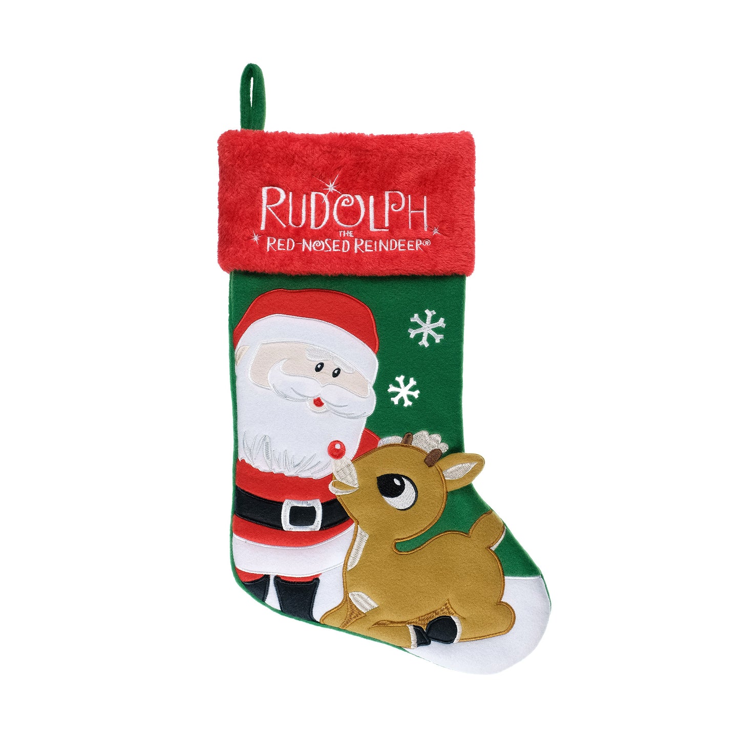 
                  
                    Rudolph the Red Nosed Reindeer Applique Christmas Stocking
                  
                